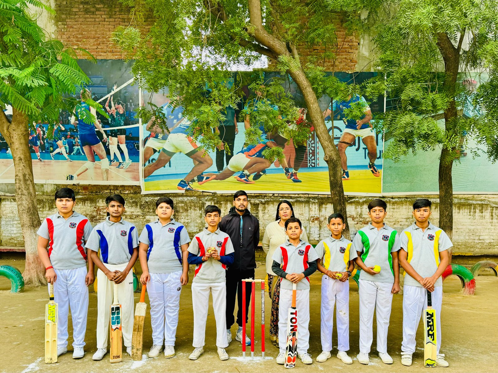Handball and cricket team group photo